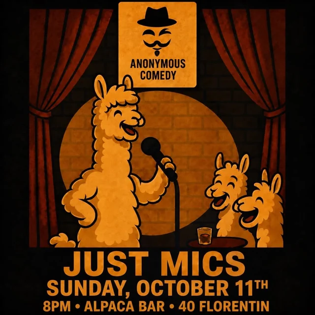 Anonymous Comedy Just Mics flyer for October 11