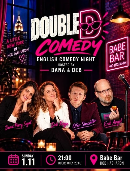 English Comedy Night with Dana Perry Segal, Deb Kaye, Ofer Shechter and Erik Angel